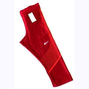 Nike hot pink/orange running cropped pants